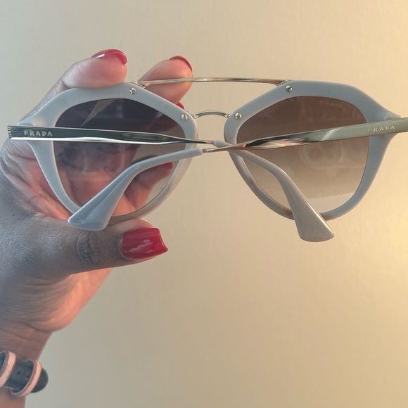 Lilac and Gold Prada Sunglasses - Picture 5 of 9